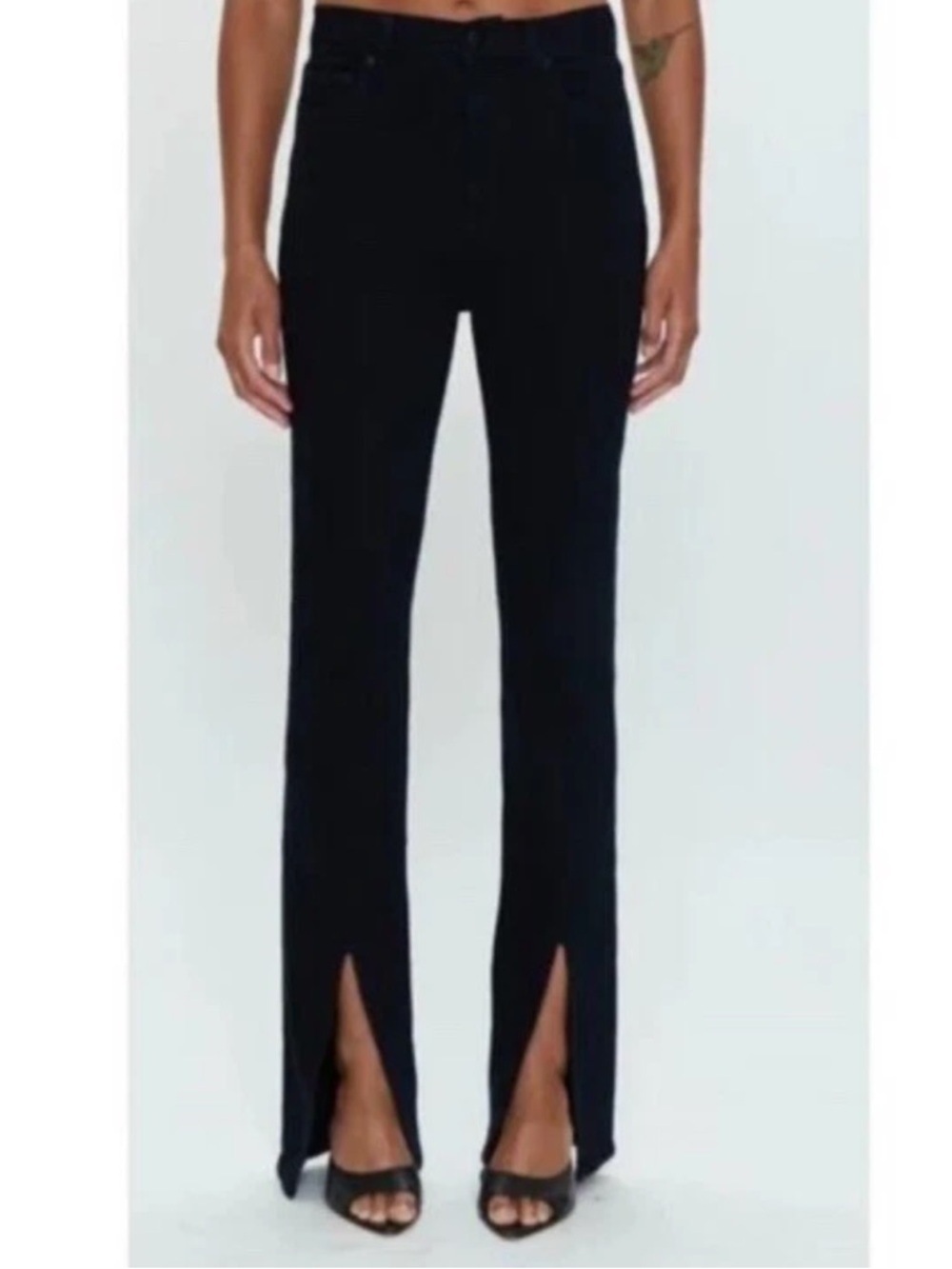 Pistola Teagan High Rise Vented Slim Straight Jeans Black Size 25 - Picture 3 of 8